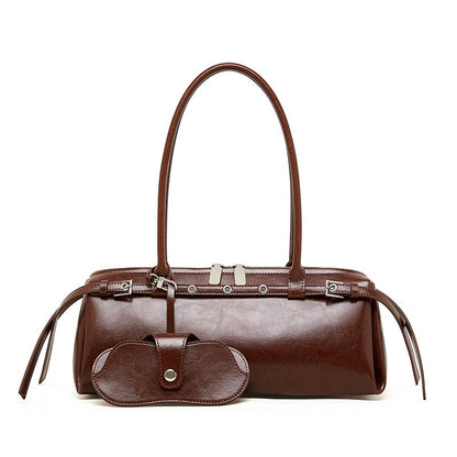 Damen Echtleder Vintage Biker Gürtel Schultertasche
