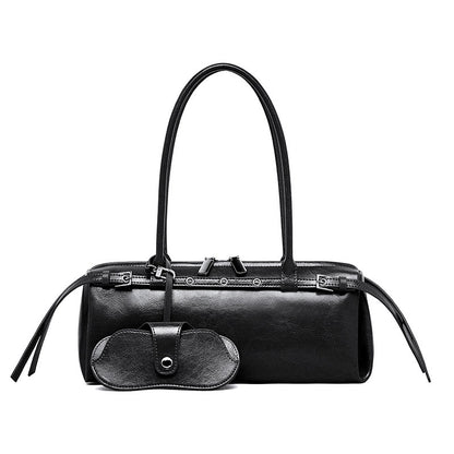 Damen Echtleder Vintage Biker Gürtel Schultertasche