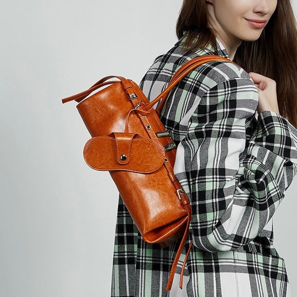 Damen Echtleder Vintage Biker Gürtel Schultertasche
