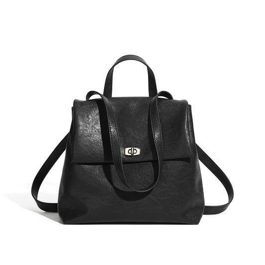 Women's Genuine Leather Large Capacity Fashion Versatile Backpack