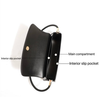 Minimalistische Satteltasche aus echtem Leder für Damen – 2025 Commuter Edition