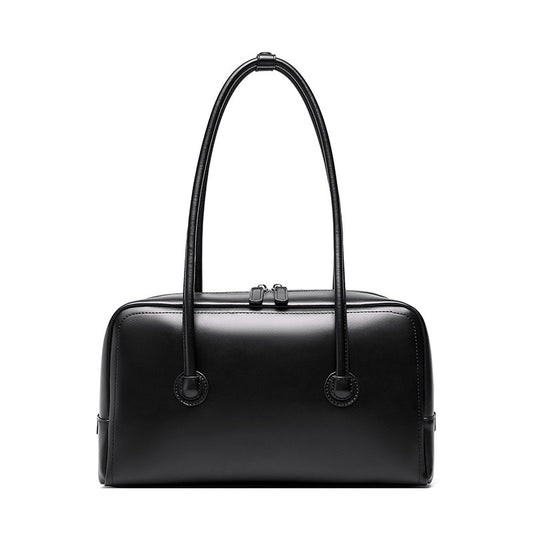 Women’s Genuine Leather Boston Structured Pillow Shoulder Bag