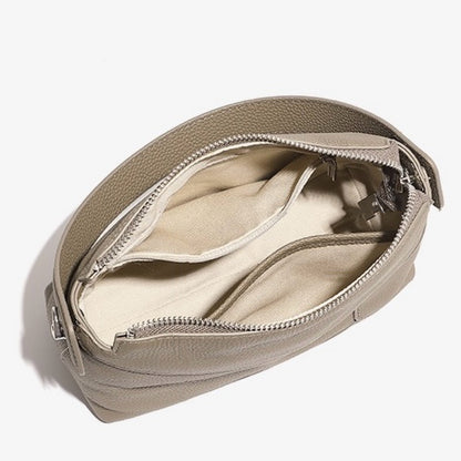 Geometrische Umhängetasche aus echtem Leder für Damen mit Kissen