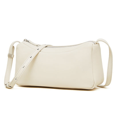 Minimalistische, weiche Umhängetasche aus echtem Leder für Damen