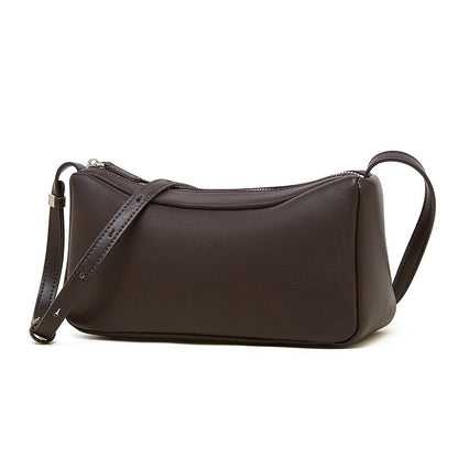 Minimalistische, weiche Umhängetasche aus echtem Leder für Damen