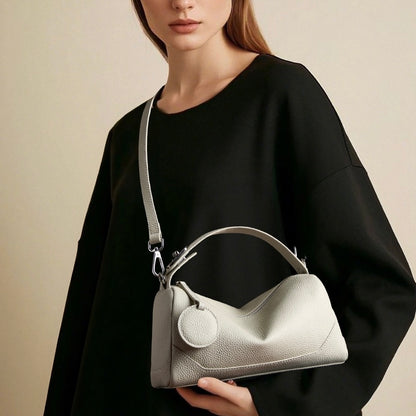 Boston-Tasche aus echtem Leder für Damen