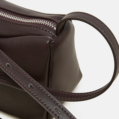 Minimalistische, weiche Umhängetasche aus echtem Leder für Damen
