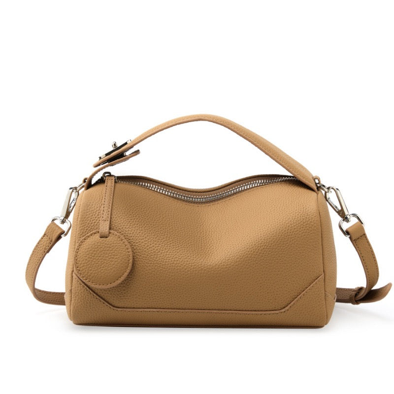 Boston-Tasche aus echtem Leder für Damen