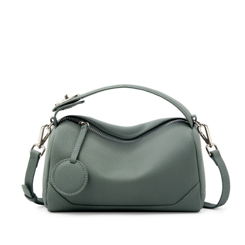 Boston-Tasche aus echtem Leder für Damen