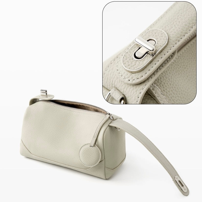 Boston-Tasche aus echtem Leder für Damen