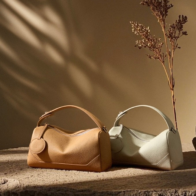 Boston-Tasche aus echtem Leder für Damen