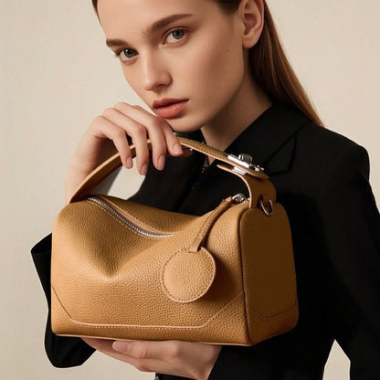 Boston-Tasche aus echtem Leder für Damen