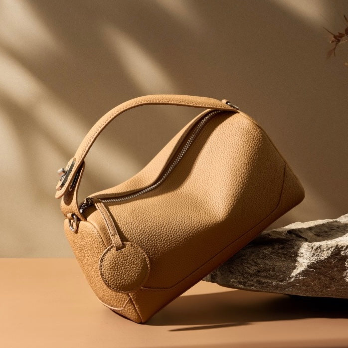 Boston-Tasche aus echtem Leder für Damen