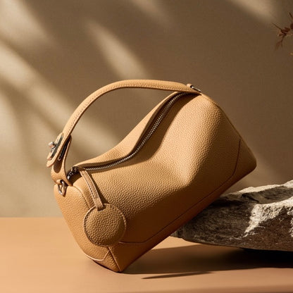 Boston-Tasche aus echtem Leder für Damen