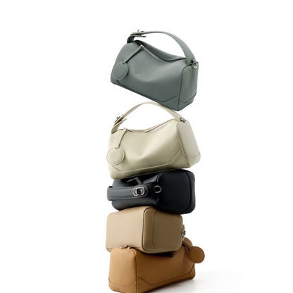 Boston-Tasche aus echtem Leder für Damen