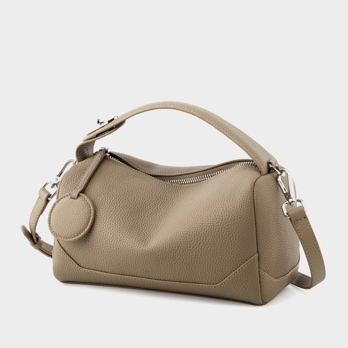 Boston-Tasche aus echtem Leder für Damen