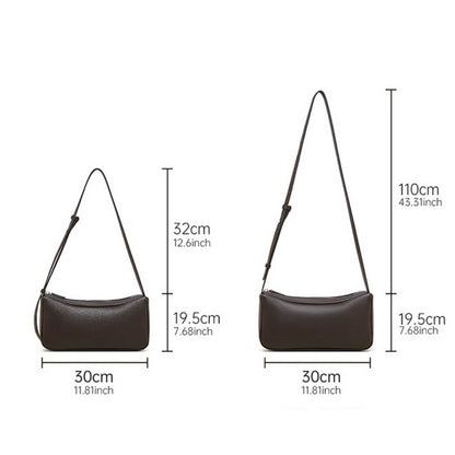 Minimalistische, weiche Umhängetasche aus echtem Leder für Damen