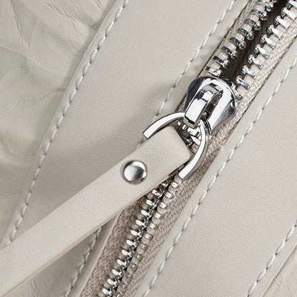 Women’s Genuine Leather Niche Pleated Convertible Backpack