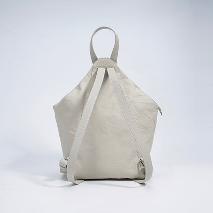 Women’s Genuine Leather Niche Pleated Convertible Backpack