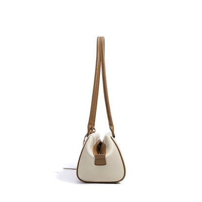 Leichte Luxus-Schulterhandtasche aus echtem Leder für Damen mit Anhänger