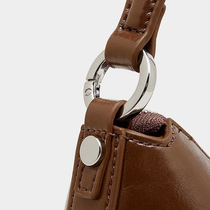 Bolso Hobo de Cuero Genuino para Mujer con Correa Anudada y Detalle de Lazo