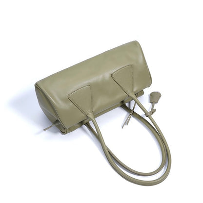 Frühling Sommer Französisch Stil Echtleder Kissen Schulter Baguette Tasche