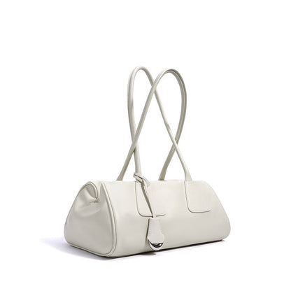 Frühling Sommer Französisch Stil Echtleder Kissen Schulter Baguette Tasche