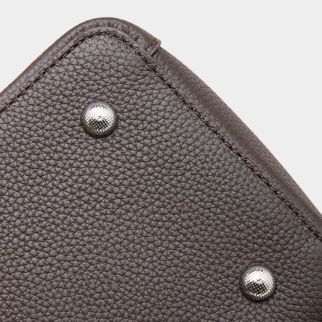 Women's Luxury Genuine Leather Basket Bucket Bag