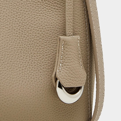 Elegante Damen-Beuteltasche aus echtem Togo-Leder mit passendem Beutel