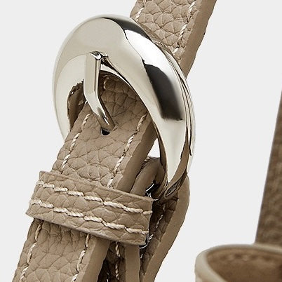 Elegante Damen-Beuteltasche aus echtem Togo-Leder mit passendem Beutel