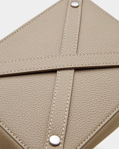 Elegante Damen-Beuteltasche aus echtem Togo-Leder mit passendem Beutel