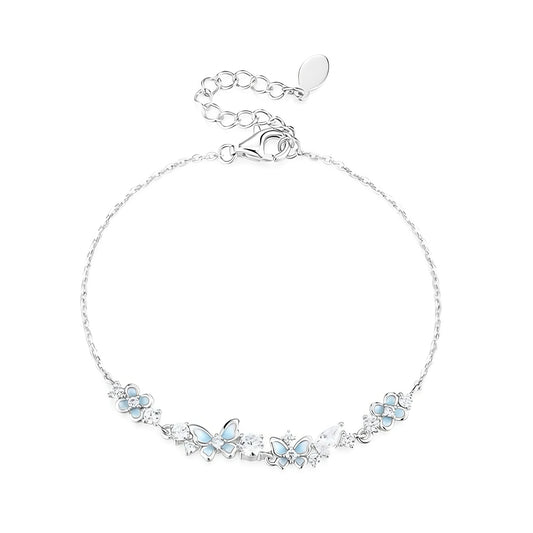 Leuchtendes Traumblaues Schmetterlingsarmband