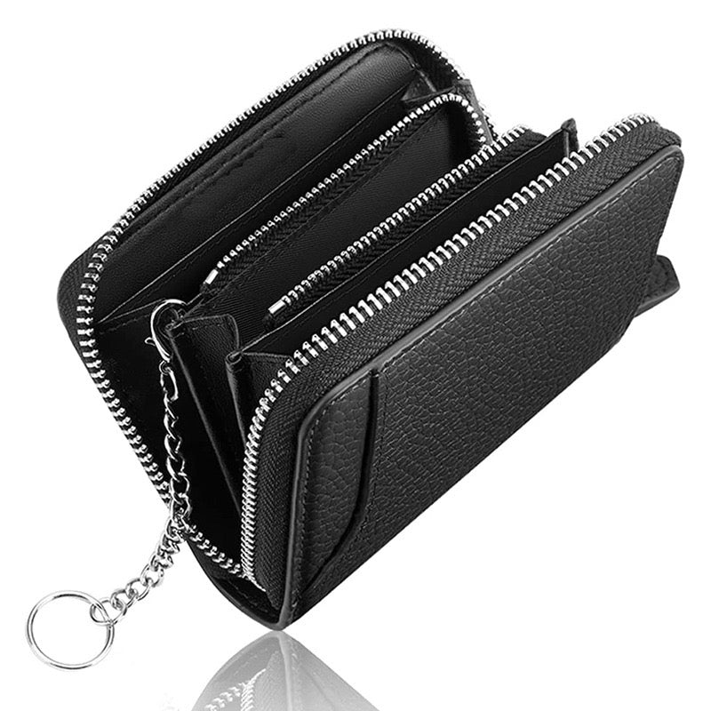 Dompet Kulit Pelbagai Kad Abadi dengan Ruang Wang Tunai