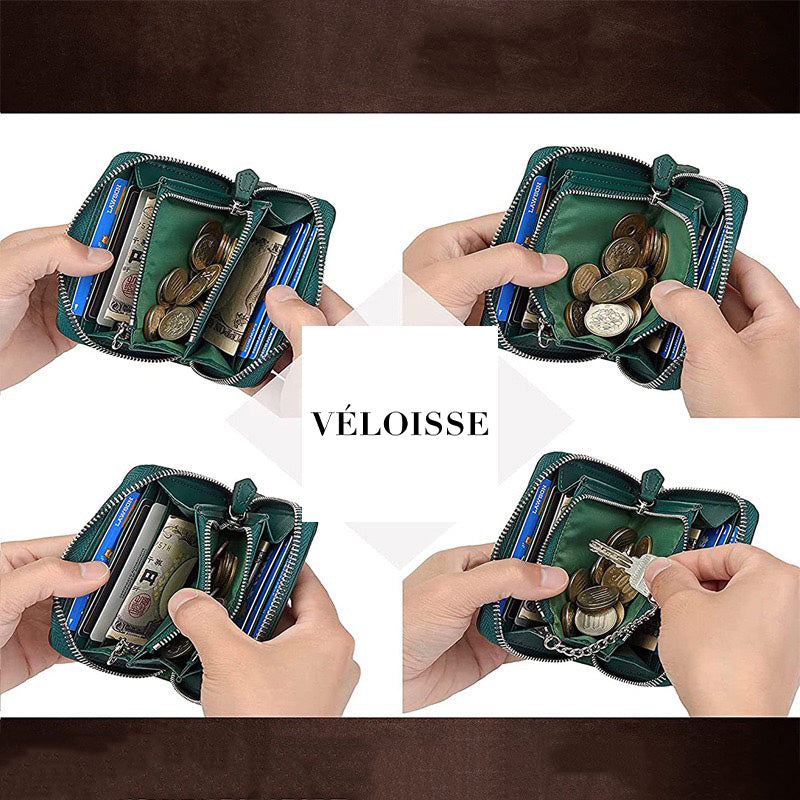 Dompet Kulit Pelbagai Kad Abadi dengan Ruang Wang Tunai