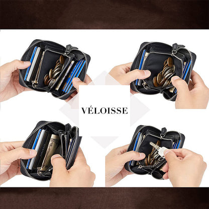 Dompet Kulit Pelbagai Kad Abadi dengan Ruang Wang Tunai