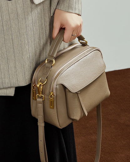 Bolso bandolera Aurelia de cuero genuino para mujer