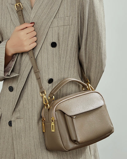 Bolso bandolera Aurelia de cuero genuino para mujer