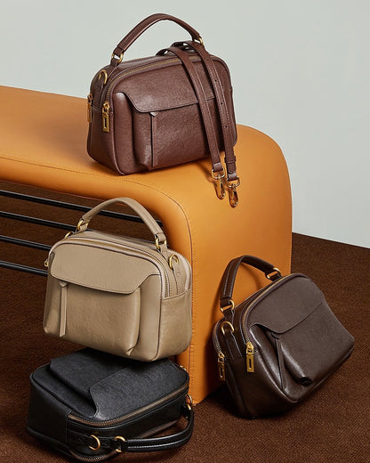 Bolso bandolera Aurelia de cuero genuino para mujer