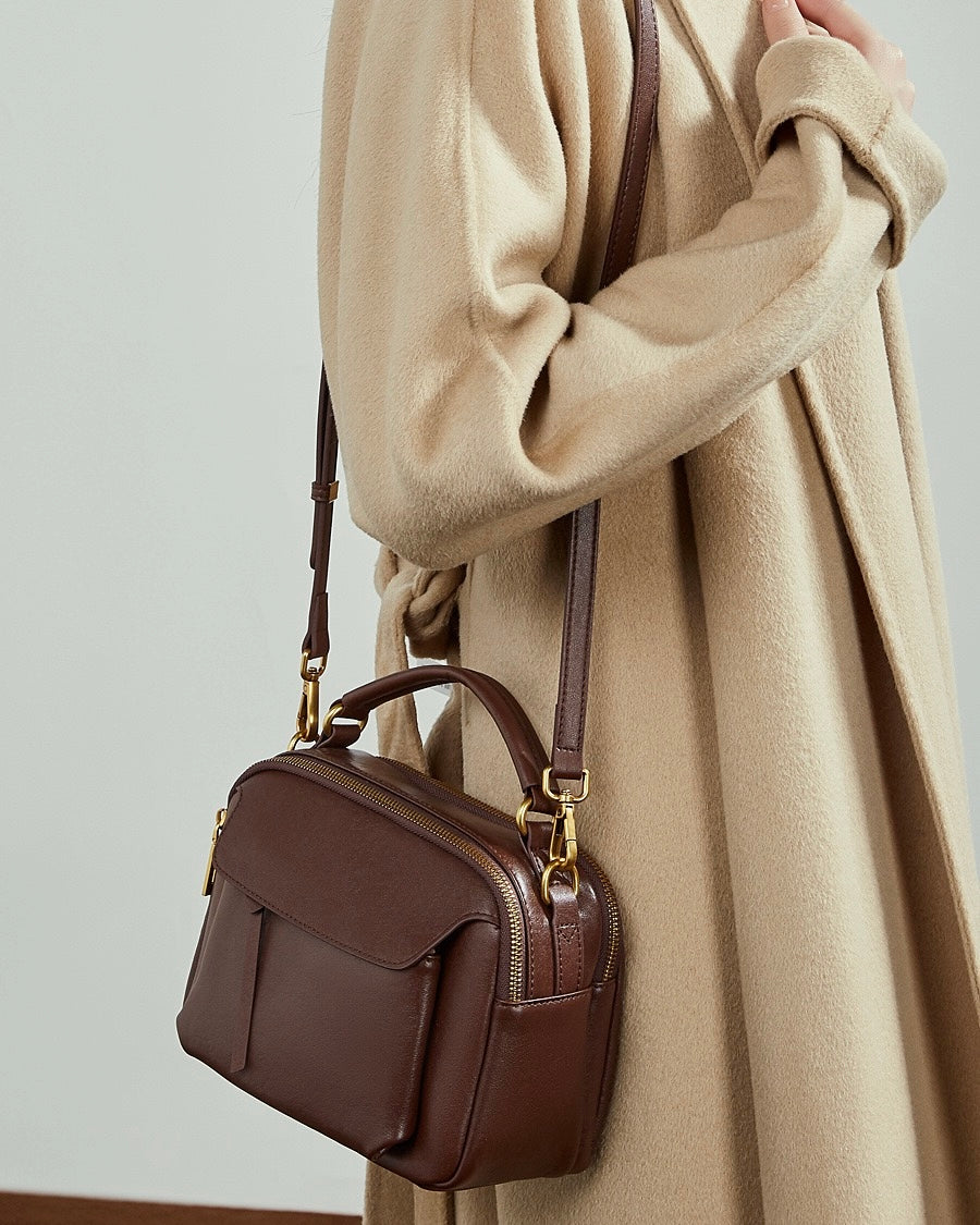 Bolso bandolera Aurelia de cuero genuino para mujer