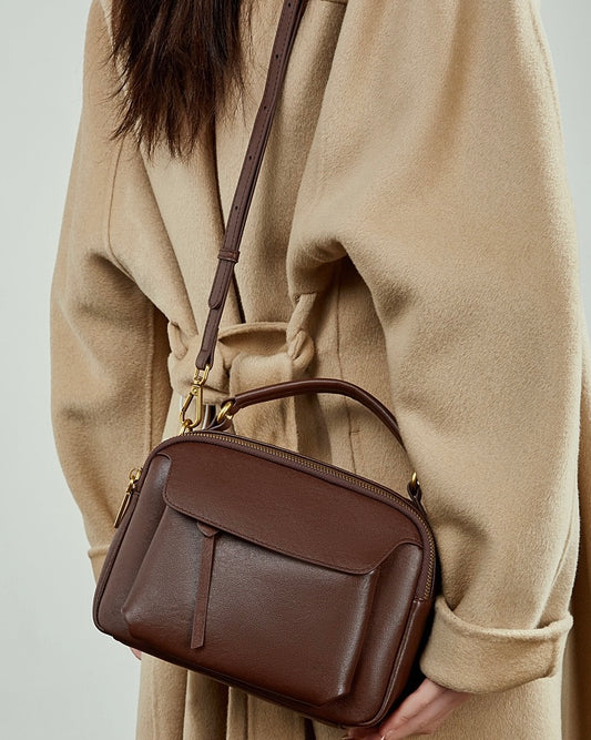 Bolso bandolera Aurelia de cuero genuino para mujer