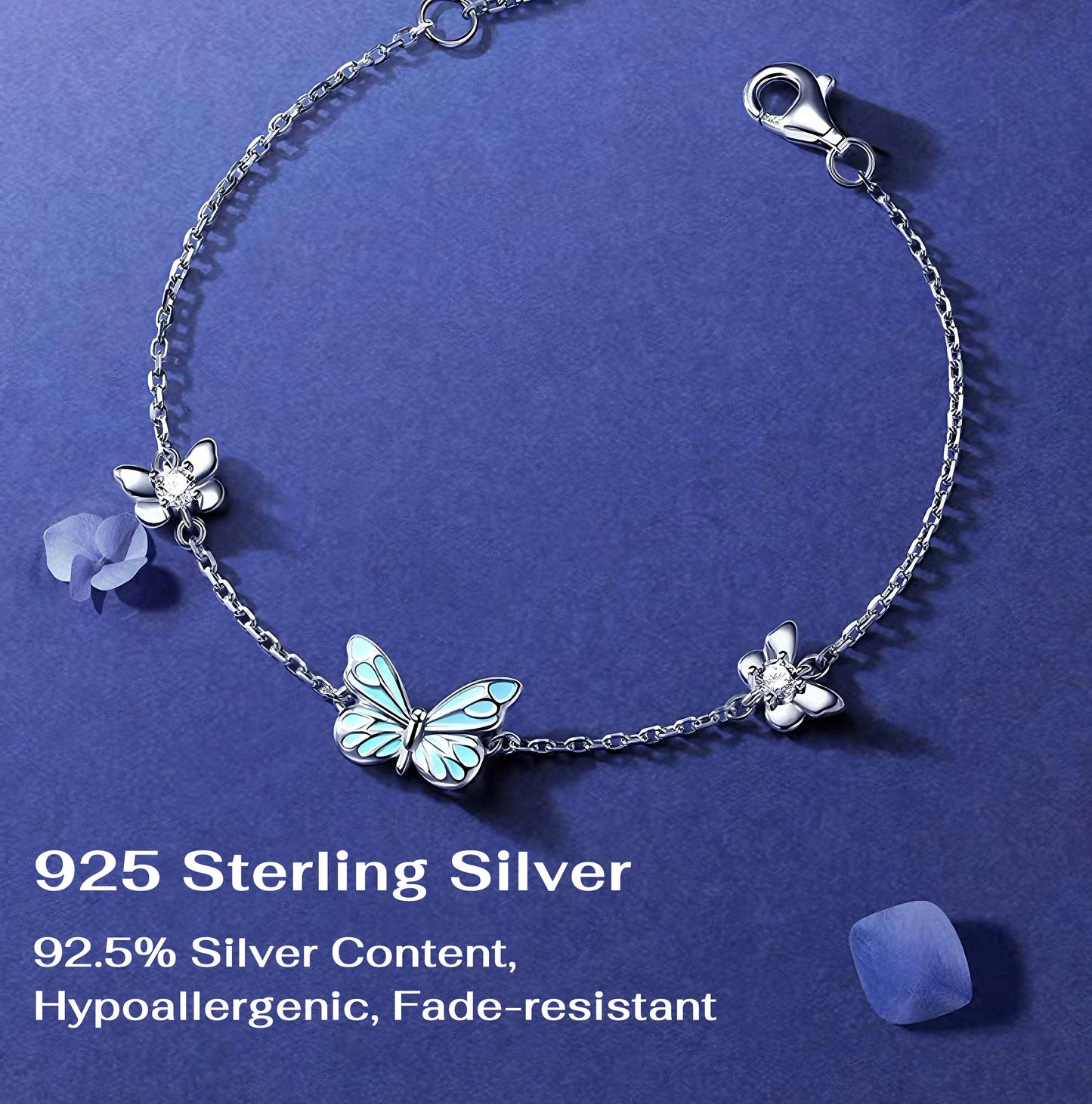 Luminous Dream Blue Butterfly Jewelry Bundle
