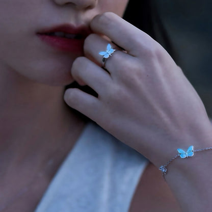 Luminous Dream Blue Butterfly Jewelry Bundle