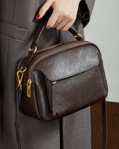 Bolso bandolera Aurelia de cuero genuino para mujer