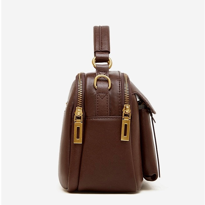 Bolso bandolera Aurelia de cuero genuino para mujer