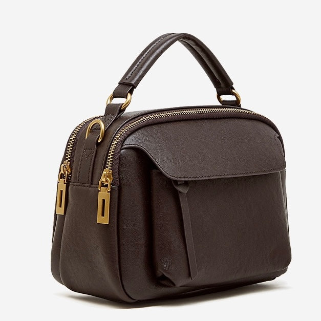 Bolso bandolera Aurelia de cuero genuino para mujer