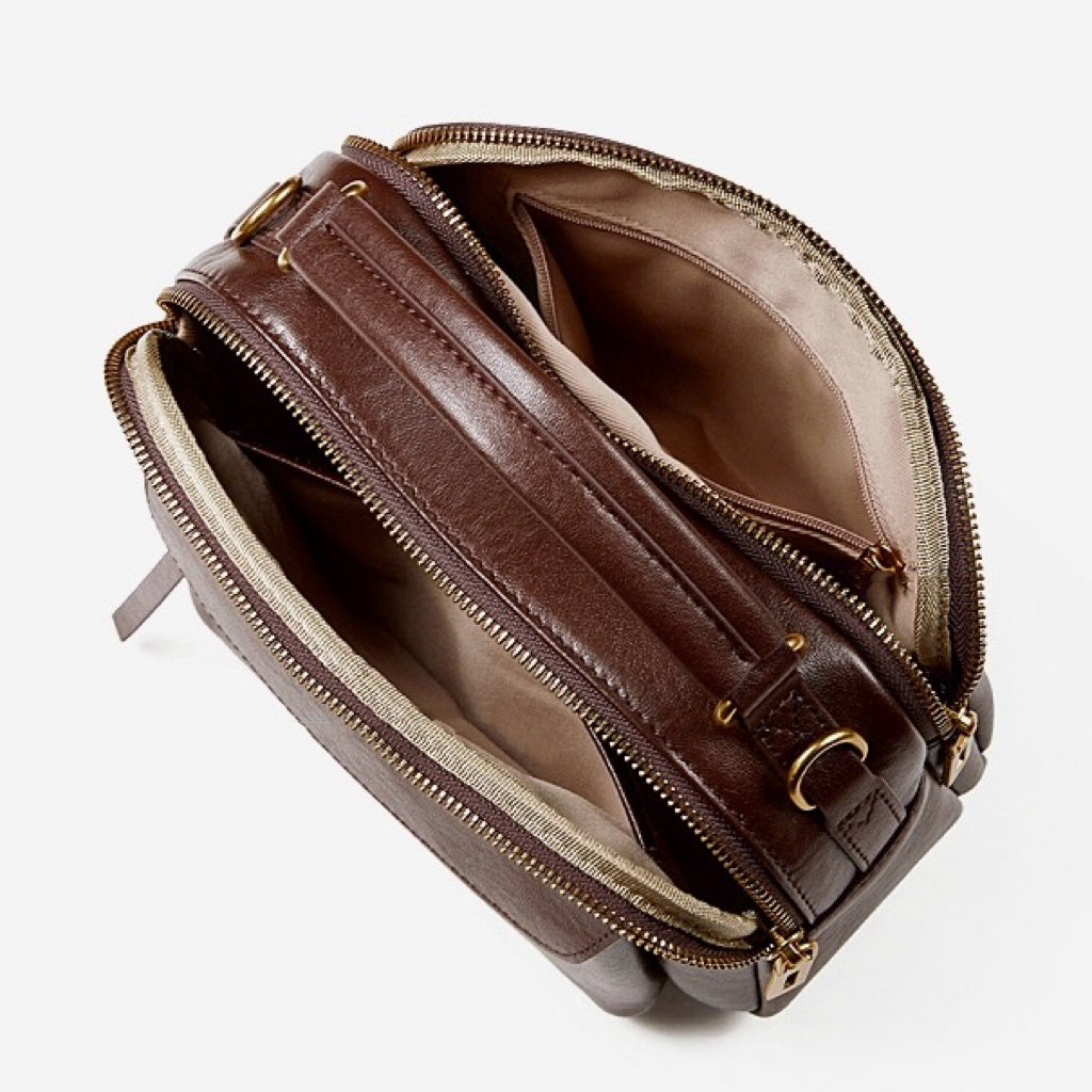 Bolso bandolera Aurelia de cuero genuino para mujer