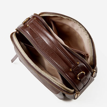 Bolso bandolera Aurelia de cuero genuino para mujer