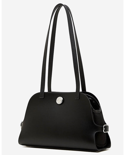 Bolso de mano Lumina para mujer de cuero genuino con forma de cúpula