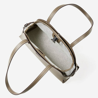 Bolso de mano Lumina para mujer de cuero genuino con forma de cúpula