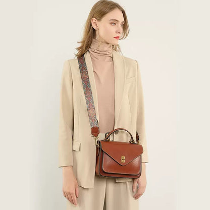 Women’s Genuine Leather Postman Crossbody Shoulder Tote Bag in Elegant